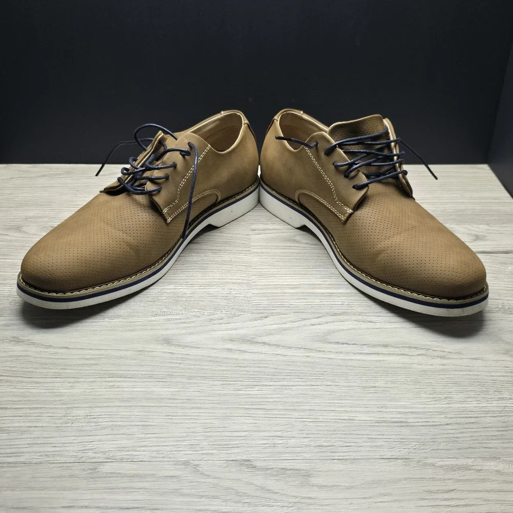Amali Payson Tan Mens Casual Oxford Shoes Brown Size 10 Dress Shoes